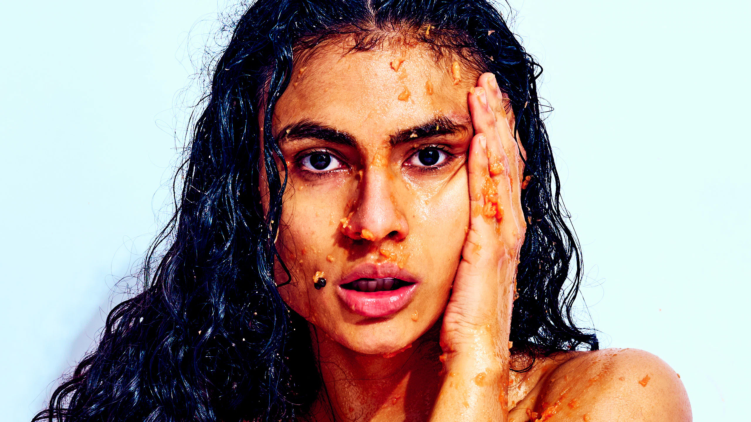 Erotic fine art image capturing presence, color contrast, and tactile engagement