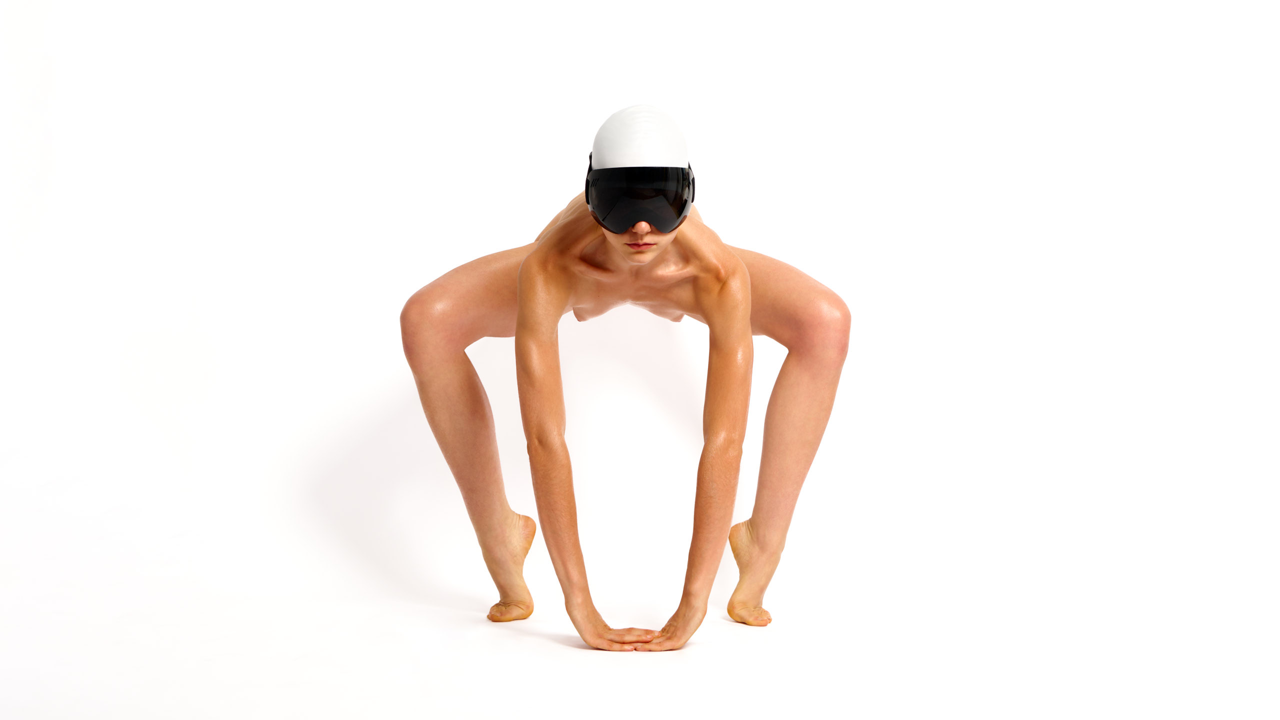 Olena in White Cap by Cinaed