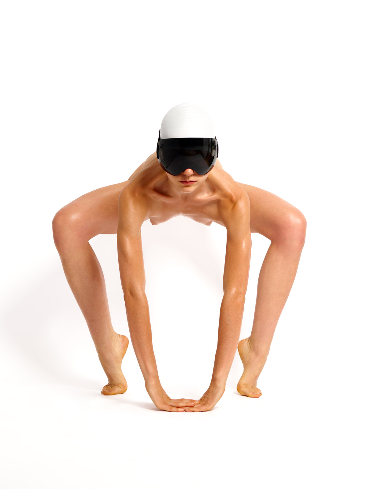 Olena in White Cap by Cinaed