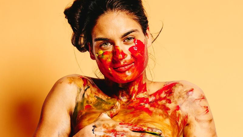 Git Cat Color Love Barcelona studio petite expressive messy nude art photographer Cinaed Dane