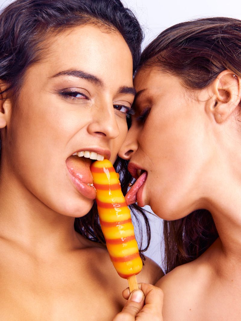 Joy Lamore Playboy model and Petite Mort tattooed model The Sharing Story girl-on-girl popsicles Barcelona studio Cinaed Dane