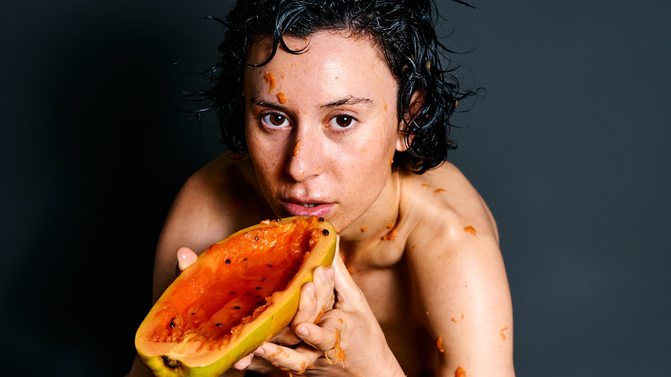 Ulah Bauer in Wet Papaya by Cinaed
